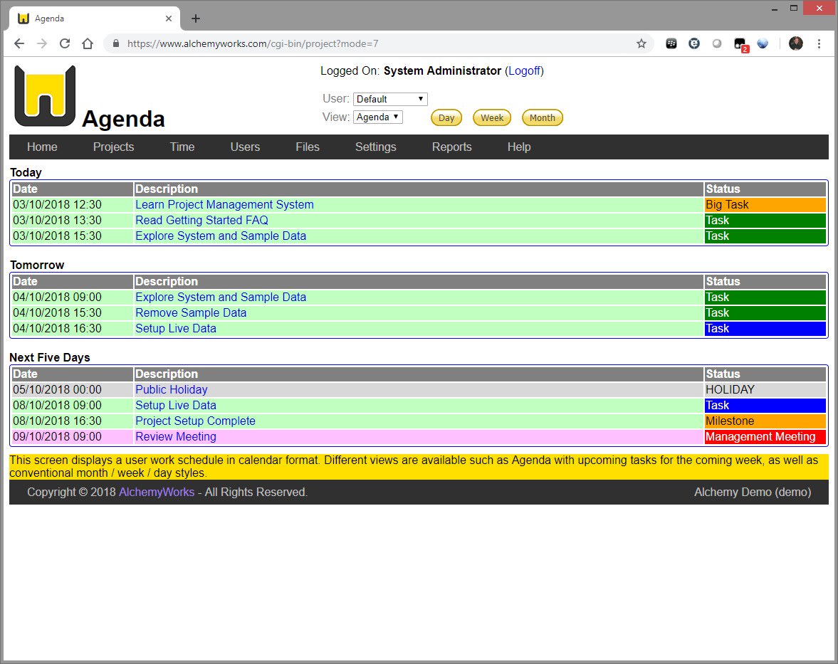 Calendar Agenda View