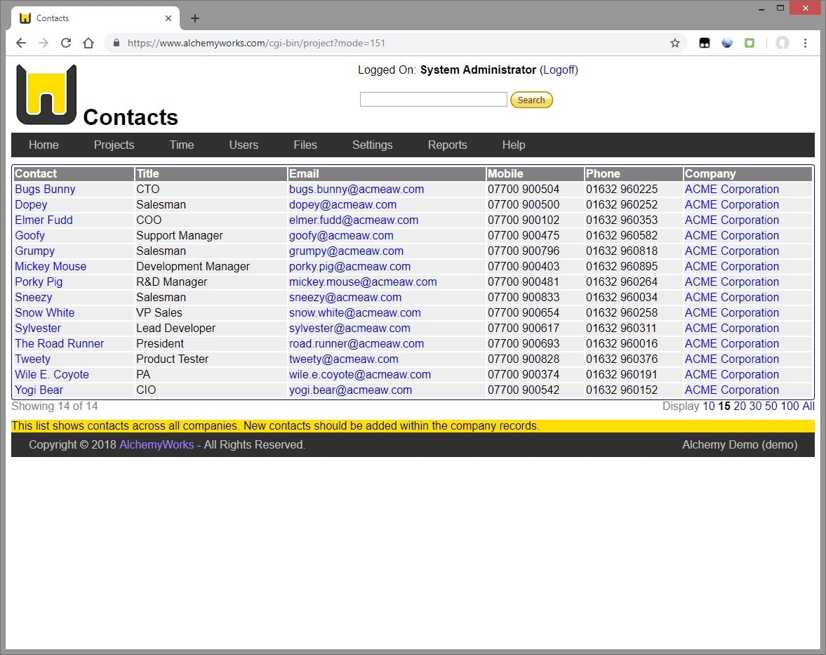 Contacts Management