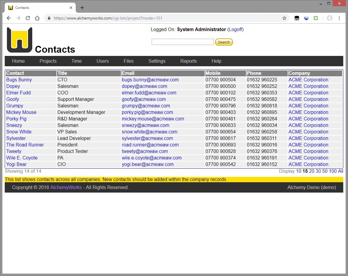 Contacts Management