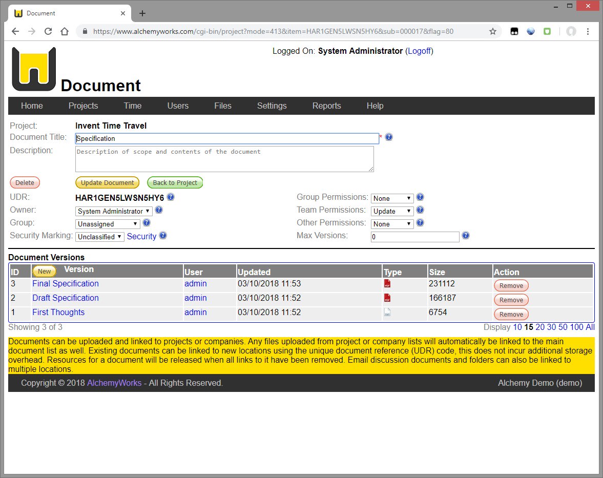 Document Version Management